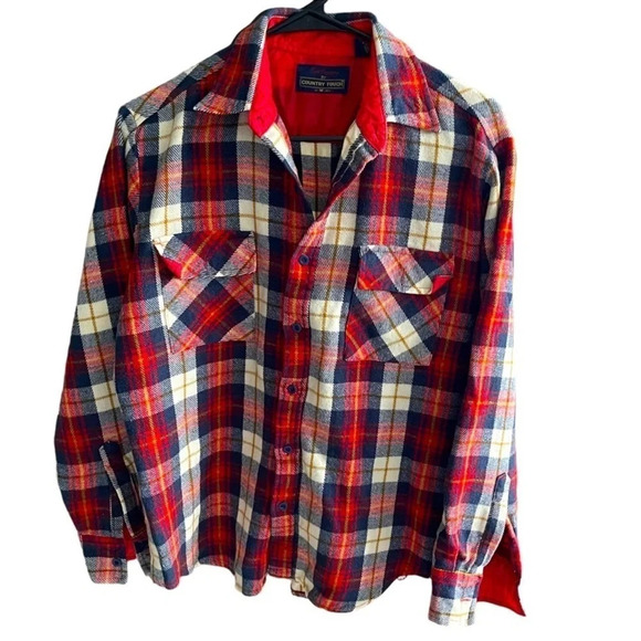 SPORTWEAR by Country Touch Plaid Front Buttons Closure Size M - Picture 1 of 10